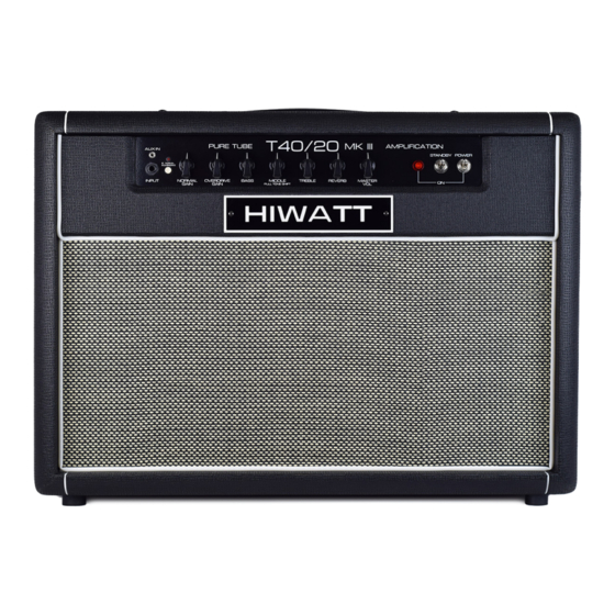 HIWATT T40 Manual