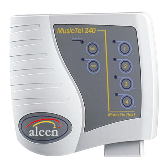 aleen Music Tel-240 Installation And Operation Manual