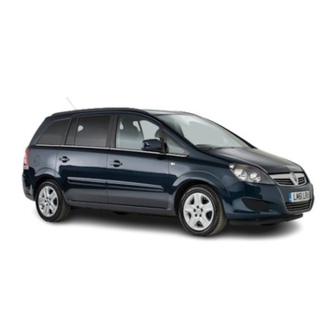 Vauxhall Zafira 2010 Owner's Manual