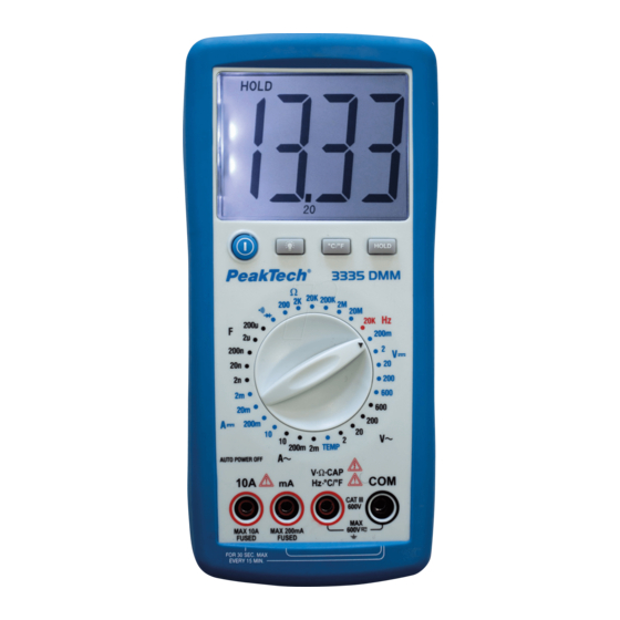 PeakTech 3336 Operation Manual