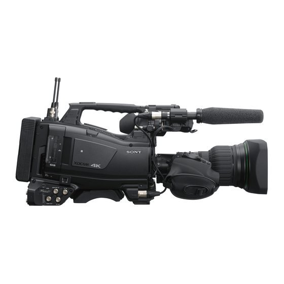 Sony PXW-Z450 4K UHD Camcorder Manuals