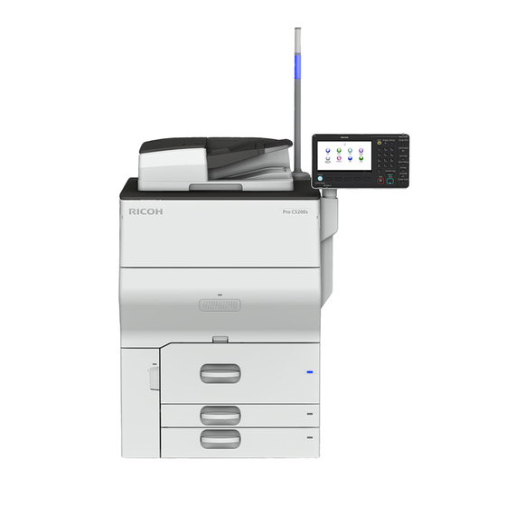 Ricoh Pro C5200s Operating Instructions Manual