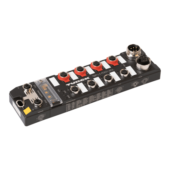 turck TBIP-L...-FDIO1-2IOL Series
TBIP-L4-FDIO1-2IOL Instructions For Use Manual