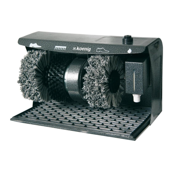 User Manuals: H.Koenig U600 Shoe Cleaning Machine