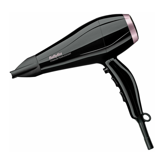 BABYLISS TITANIUM PEARLESCENT 2100 MANUAL Pdf Download ManualsLib