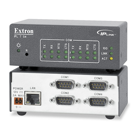 Extron electronics Extron IPL T S4 Setup Manual