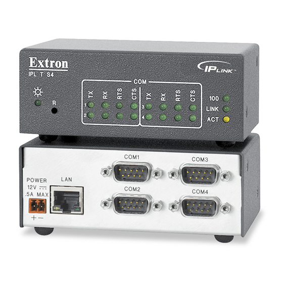 Extron electronics Extron IPL T S4 Manuals