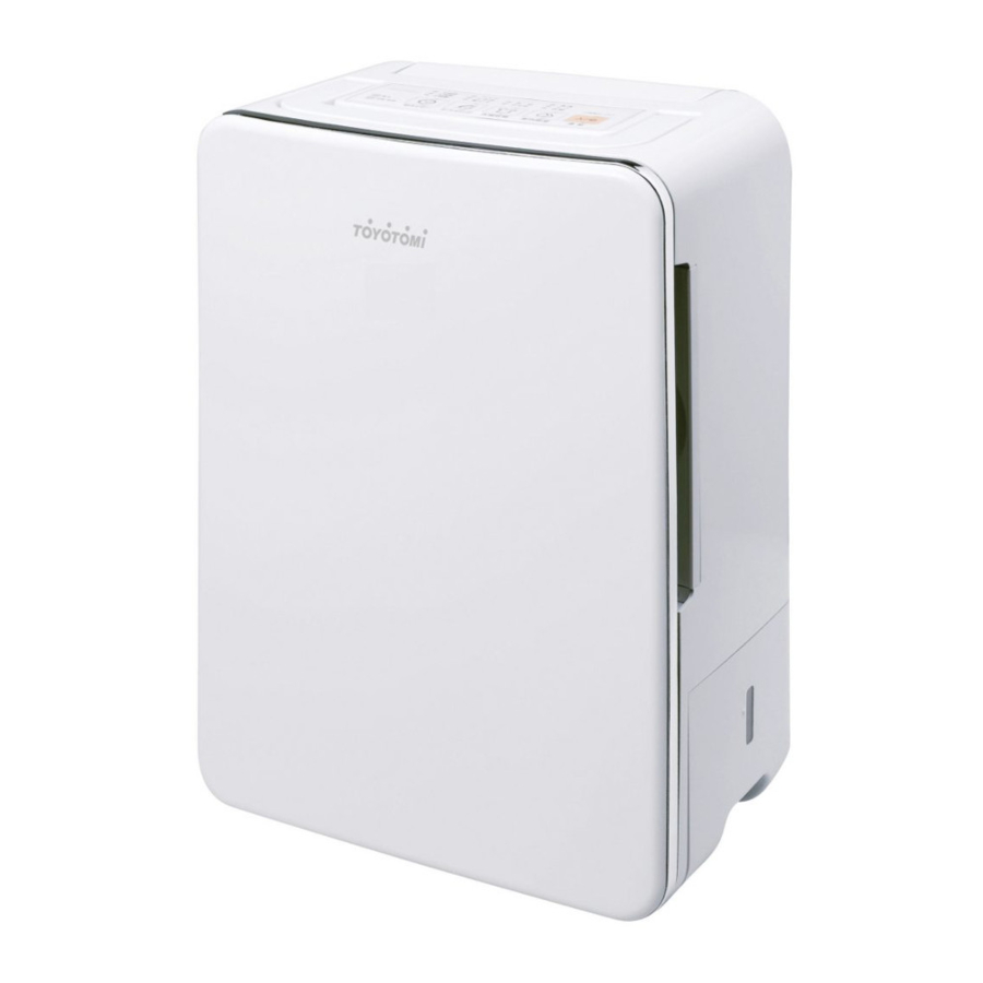 Toyotomi TD-ZB80 - Desiccant Type Dehumidifier Manual