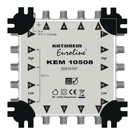 Kathrein KEM 10508 Installation Manual