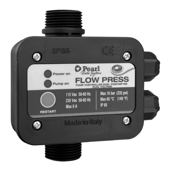 Pearl FLOW PRESS Installation And Functioning Instructions