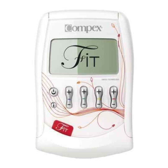 Compex FIT Operating	 Instruction