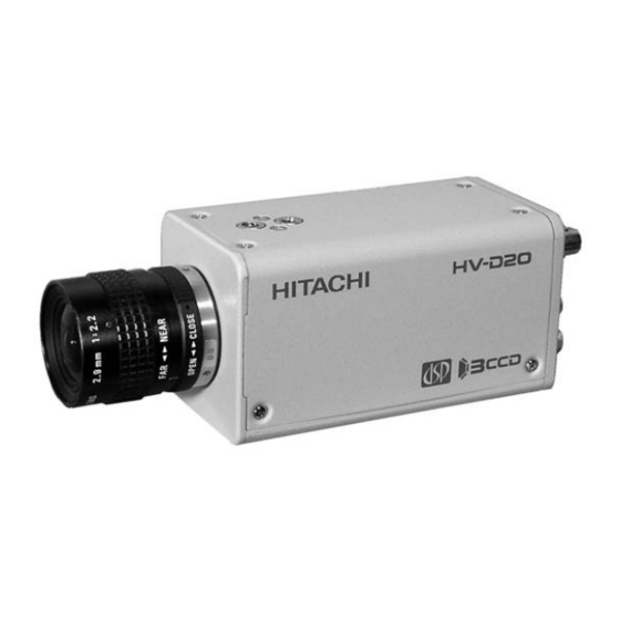 Hitachi HV-D20P Manuals
