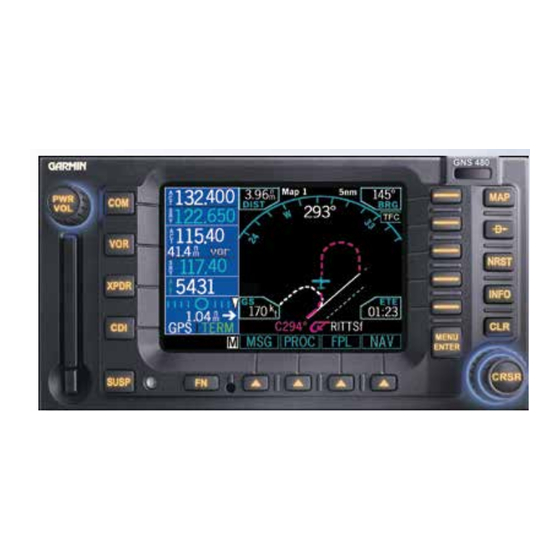 Garmin CNX 80 Pilot's Manual