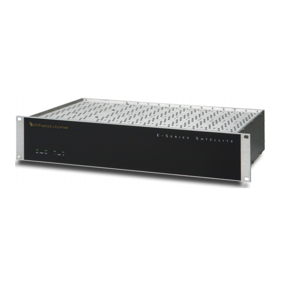 Wheatstone Evolution Series Audio Network Manuals