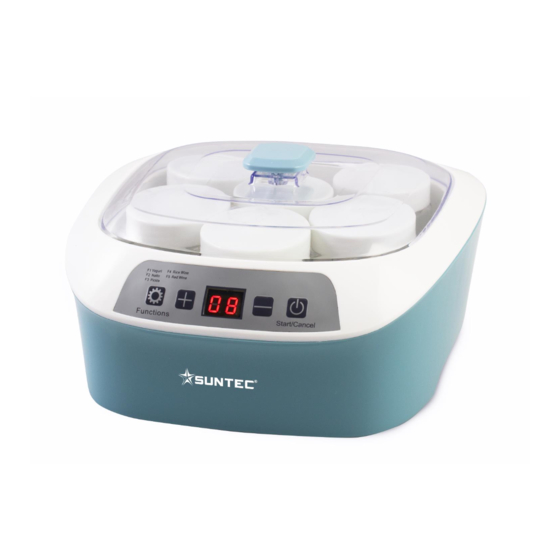 Suntec Wellness YOG-8588 digital Instruction Manual