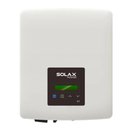 SolaX Power X1-2.5 Quick Installation Manual