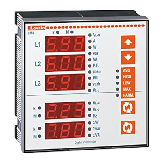LOVATO ELECTRIC DMK 31 Manual