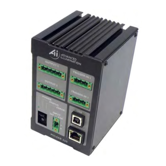 Advanced Illumination Pulsar 320 Operators Manual And Installation Manual
