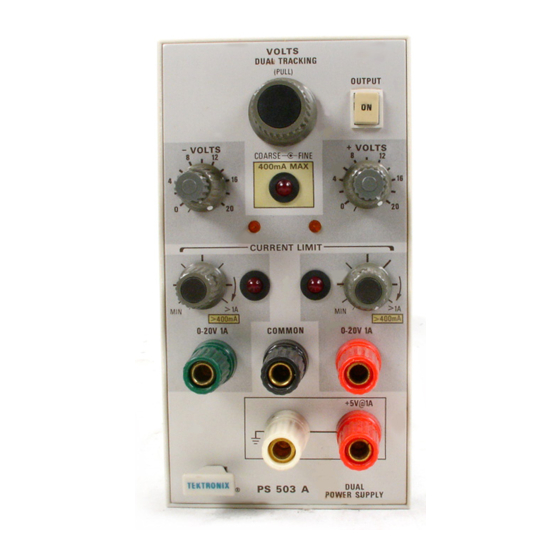 Tektronix PS 503A Instruction Manual
