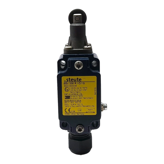 steute Ex RF 335 Mounting And Wiring Instructions