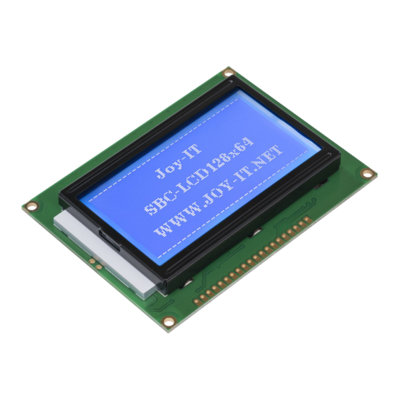 Joy-it LCD 128X64 Quick Start Manual