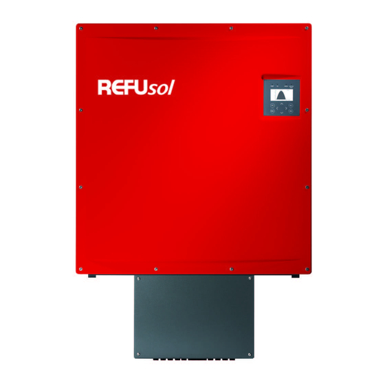REFUSOL 40K Installation And Operating Manual