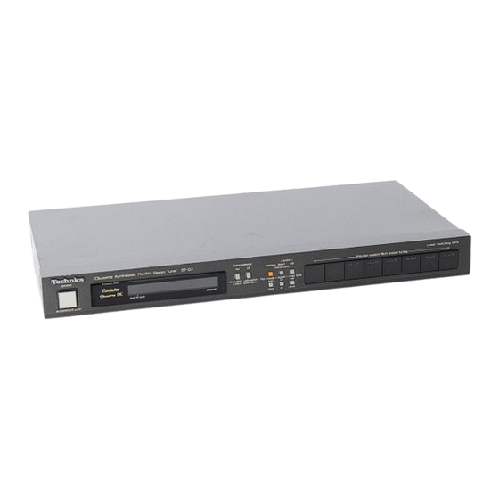 Technics ST-G3 Service Manual