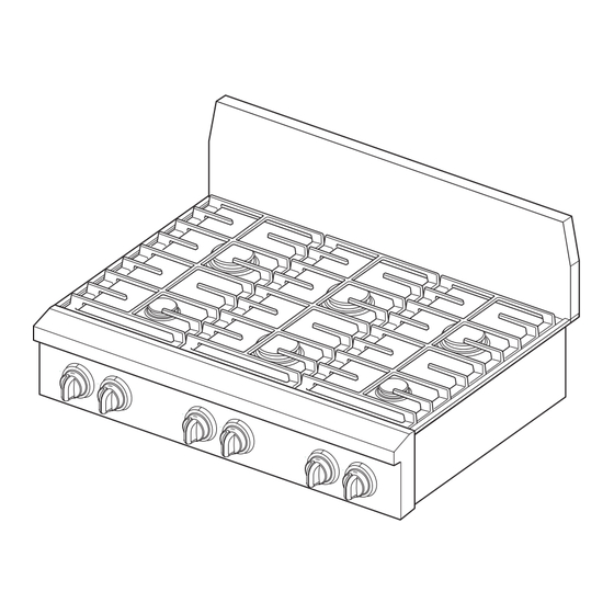 KitchenAid KGCP463KSS - 36" Sealed Burner Commercial-Style Gas Cooktop Installation Instructions Manual