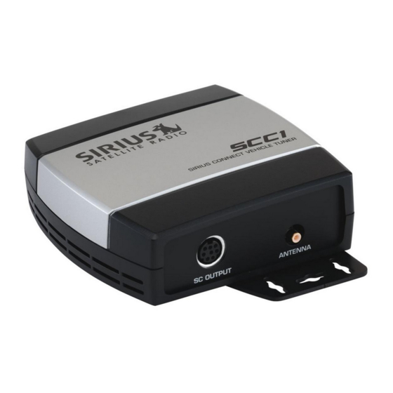 SIRIUS SATELLITE RADIO SIRIUSCONNECT SCC1BL USER MANUAL Pdf Download