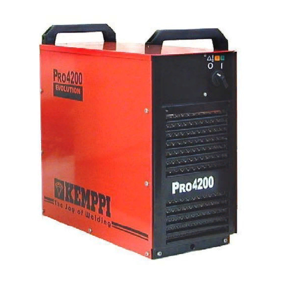 Kemppi Pro 4200 EVOLUTION Operation Instructions Manual