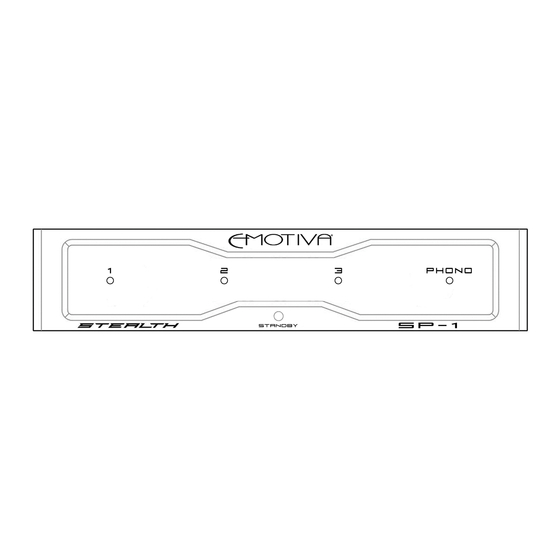Emotiva Stealth SP-1 User Manual