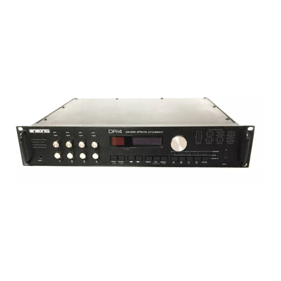 ENSONIQ DP/4 Musician's Manual