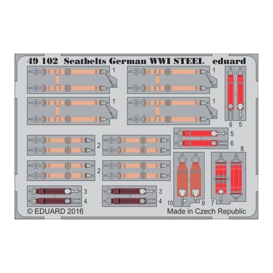 Eduard Seatbelts German WWI STEEL Quick Start Manual