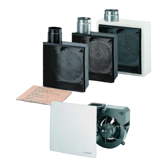 Maico ER-UP/G Installation And Operating Instructions Manual