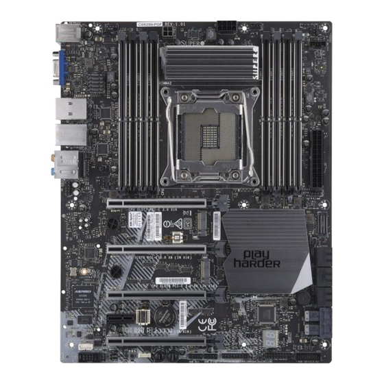 Supermicro Super C9X299-PGF Quick Reference Manual