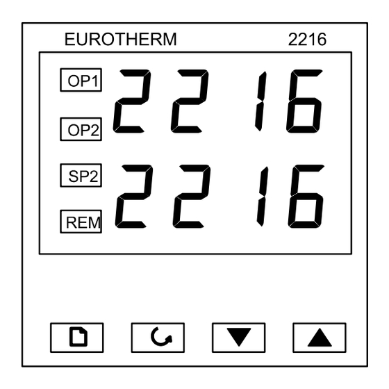 Carbolite Gero Eurotherm 2216 Operating Instructions Manual