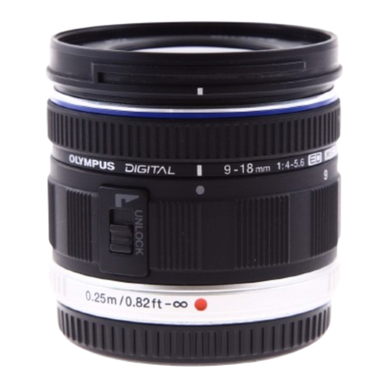Olympus ZUIKO DIGITAL ED 9-18mm f4.0-5.6 Instructions Manual