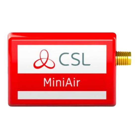 CSL MiniAir Quick Manual & Instruction Manual