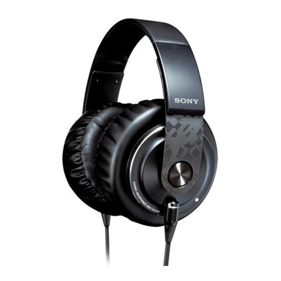 Sony MDR-XB1000 Operating Instructions