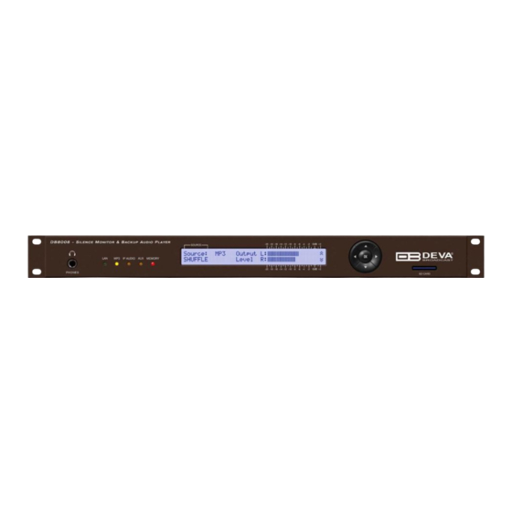 DEVA Broadcast DB8008 Quick User Manual