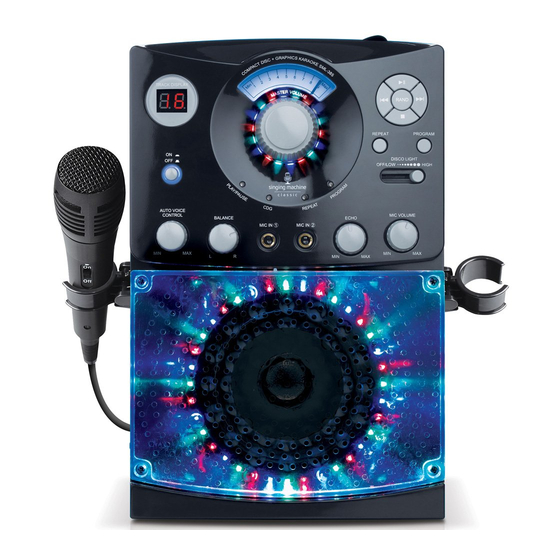 The Singing Machine SML-385W CDG Karaoke Machine With Sound and Disco Light  System
