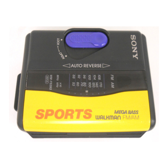 Sony Sports Walkman WM-FS393 Manuals