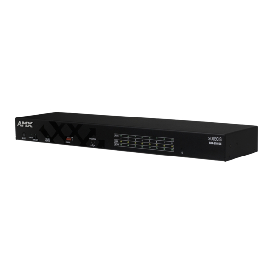 AMX SDX-810-DX Solecis Manuals