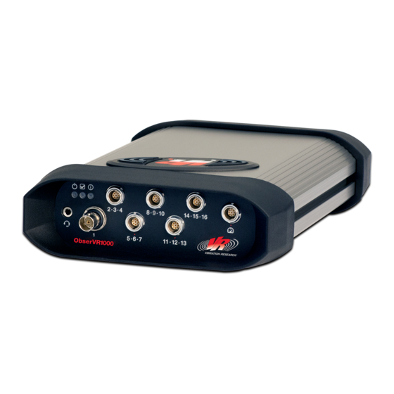 Vibration Research ObserVR1000 Hardware Manual