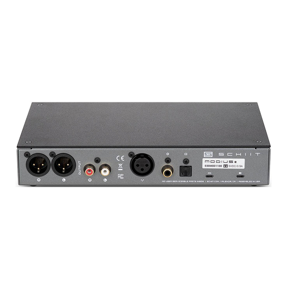 Schiit MODIUS E Owner's Manual
