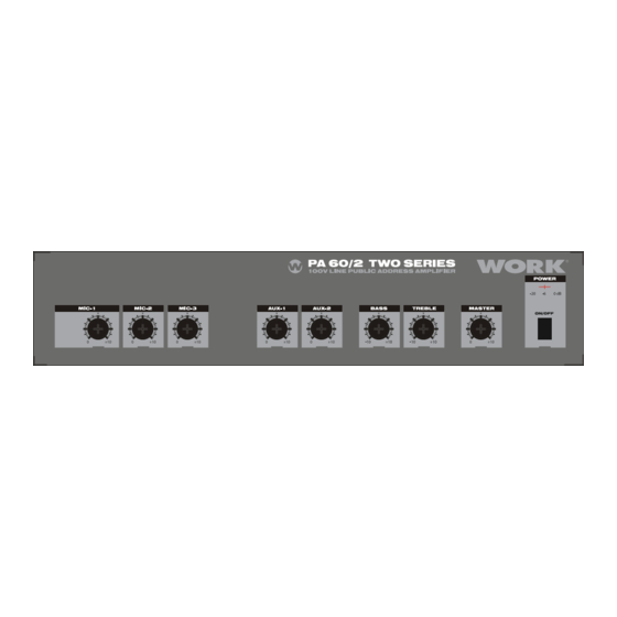 Work Pro PA 60/2 User Manual