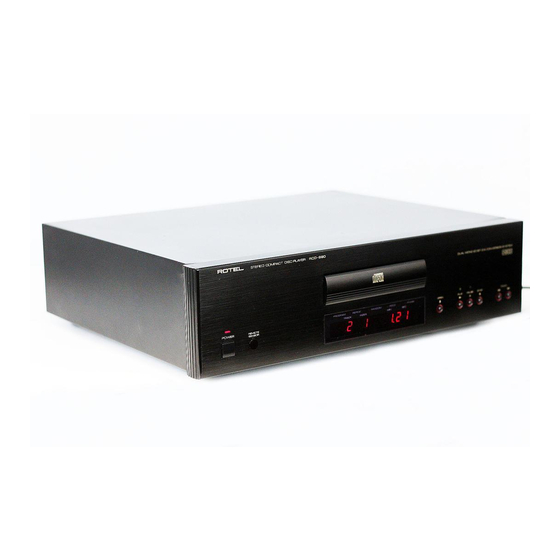 Rotel RCD 990 Owner's Manual