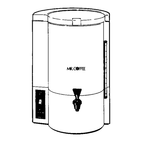 User Manuals: Mr. Coffee CK24 Commercial Maker