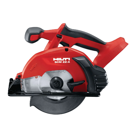 Hilti SCM 22-A Operating Instructions Manual