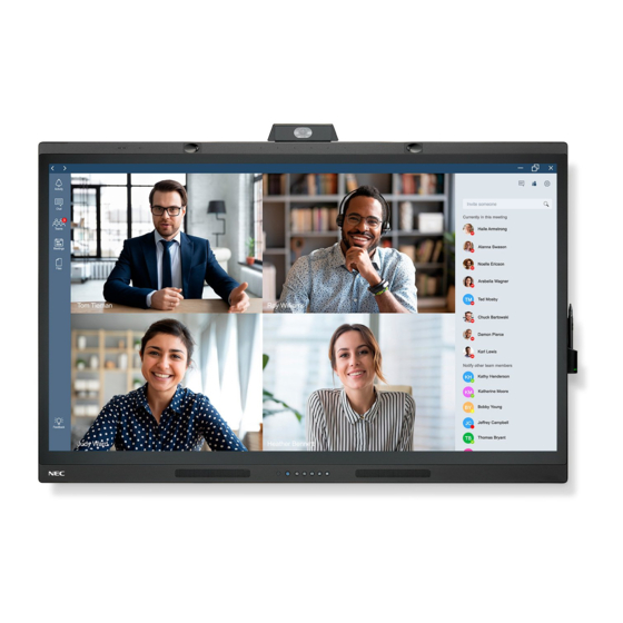 NEC MultiSync WD551 Setup Manual